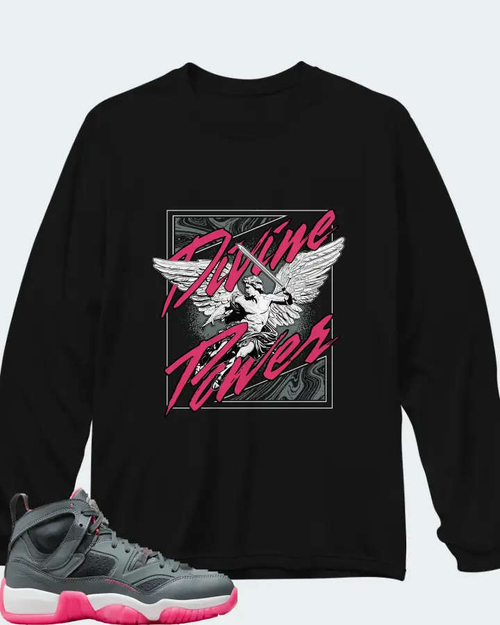 Air Jordan Jumpman Two Trey Cool Grey Hyper Pink Matching Long Sleeve T-Shirt