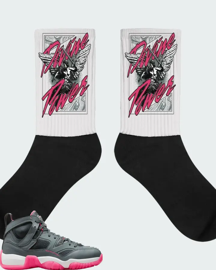 Air Jordan Jumpman Two Trey Cool Grey Hyper Pink Matching Socks