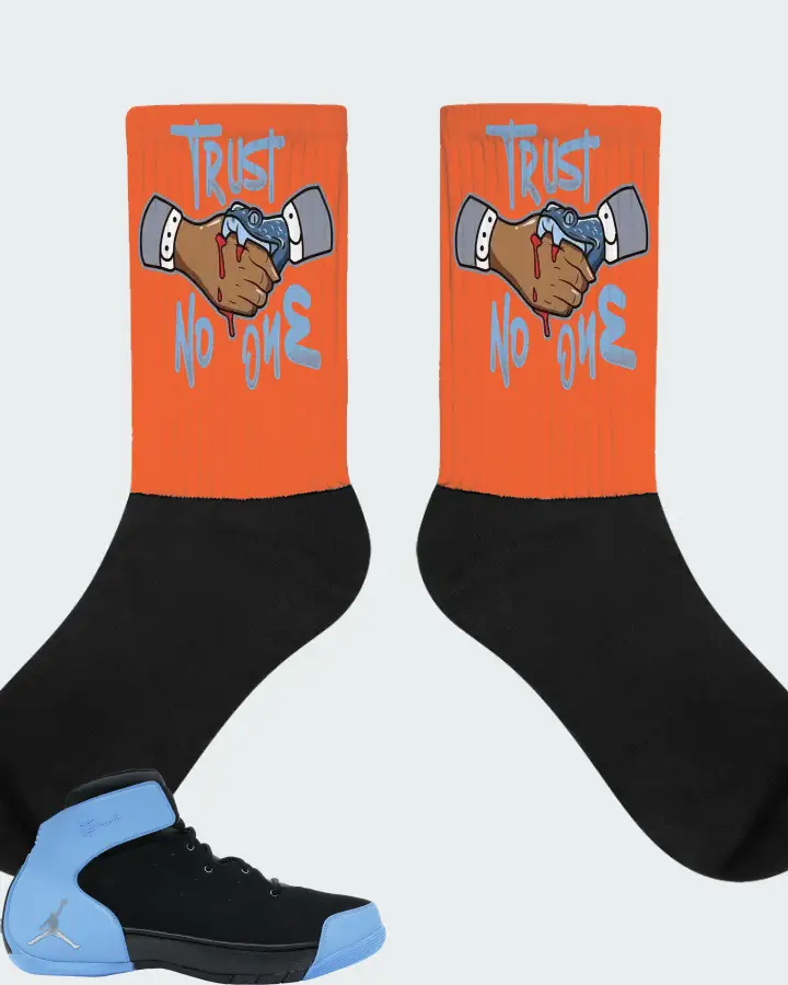 Nike Jordan Melo 1.5 Sneaker Matching Orange Socks - Trust No One
