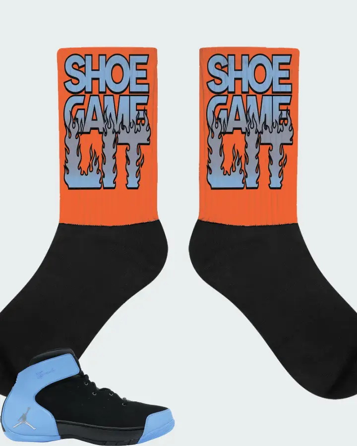 Nike Jordan Melo 1.5 Sneaker Matching Orange Socks - Shoe Game Lit Refreshed