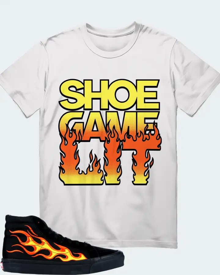 Vans Sk8-Hi Sneaker Matching White Gildan T-Shirt - Shoe Game Lit Refreshed