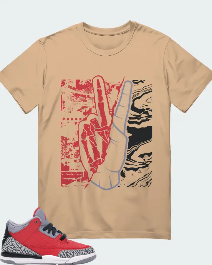 Jordan 3 Retro Sneaker Matching Tan T-Shirt - Peace of mind