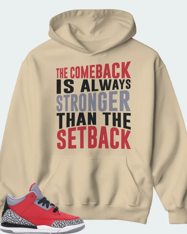 Jordan 3 Retro Sneaker Matching Cream Hoodie - The Comeback