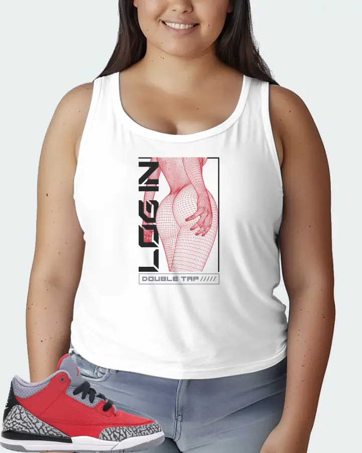 Jordan 3 Retro Sneaker Matching White Tank Top (LOGIN) - View 7
