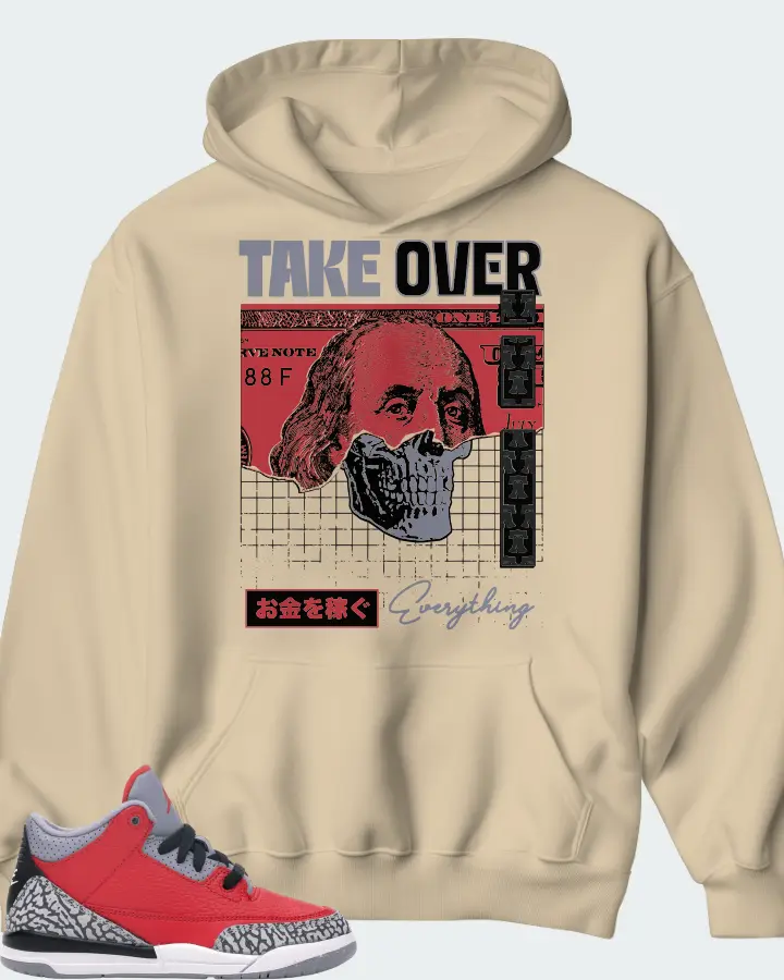 Jordan 3 Retro Sneaker Matching Cream Hoodie - Take Over