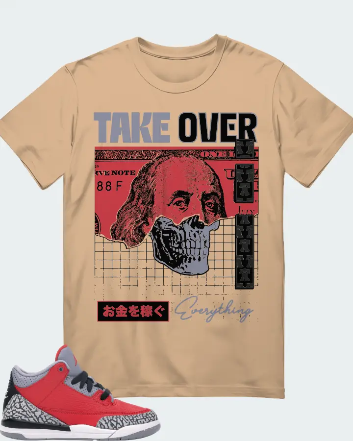 Jordan 3 Retro Sneaker Matching Tan T-Shirt - Take Over