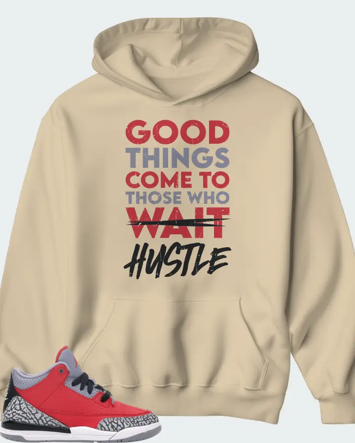 Jordan 3 Retro Sneaker Matching Cream Hoodie - Good Things Come