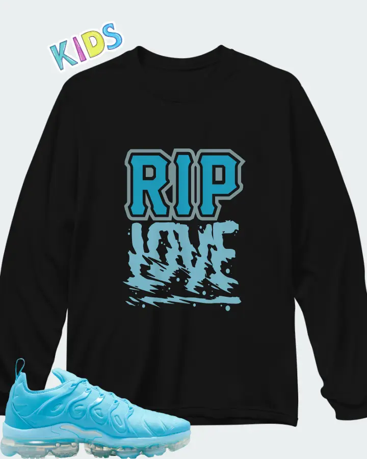 Nike Air Vapormax Plus Blue Chill Matching Kid's Long Sleeve T-Shirt