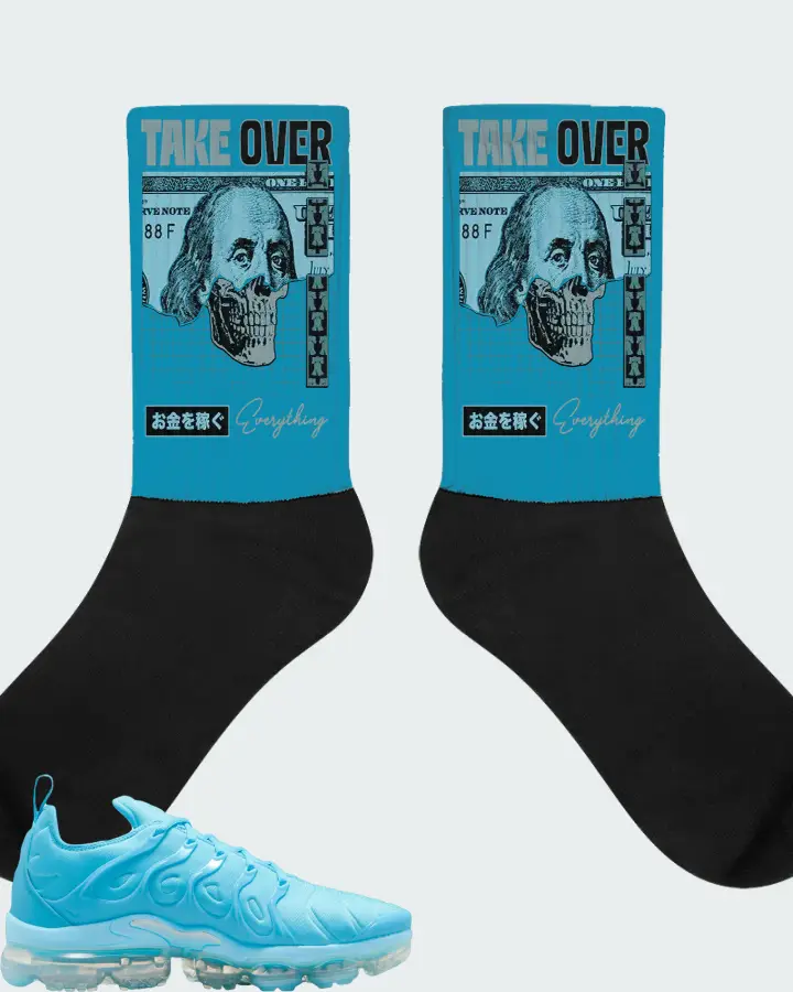 Nike Air Vapormax Plus Blue Chill  Sneaker Matching Aqua Socks - Take Over