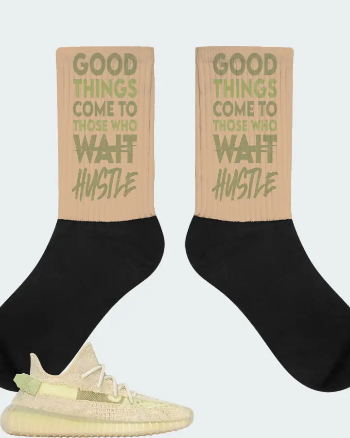 adidas Yeezy Boost 350 V2  Flax 2024  Sneaker Matching Cream Socks - Good Things Come