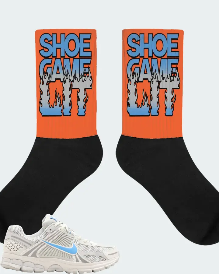 Nike Zoom Vomero 5 Sneaker Matching Orange Socks - Shoe Game Lit Refreshed