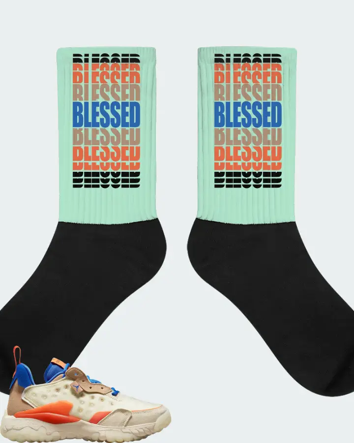 Jordan Delta 2 Sneaker Matching Mint Socks - BLESSED Many Times