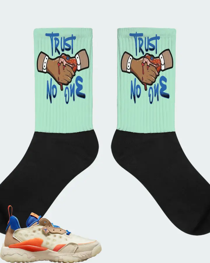 Jordan Delta 2 Sneaker Matching Mint Socks - Trust No One