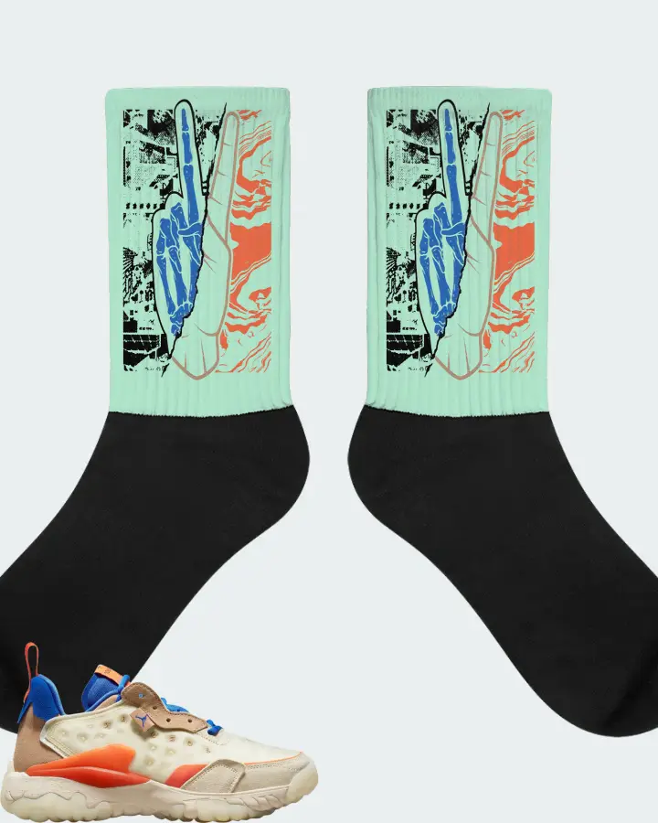 Jordan Delta 2 Sneaker Matching Mint Socks - Peace of mind