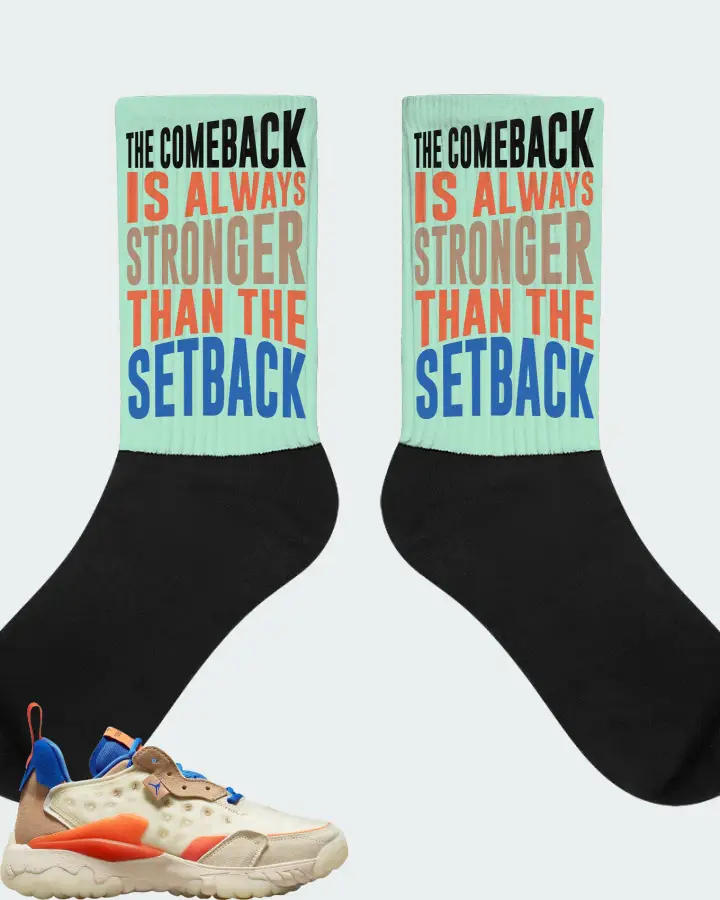 Jordan Delta 2 Sneaker Matching Mint Socks - The Comeback