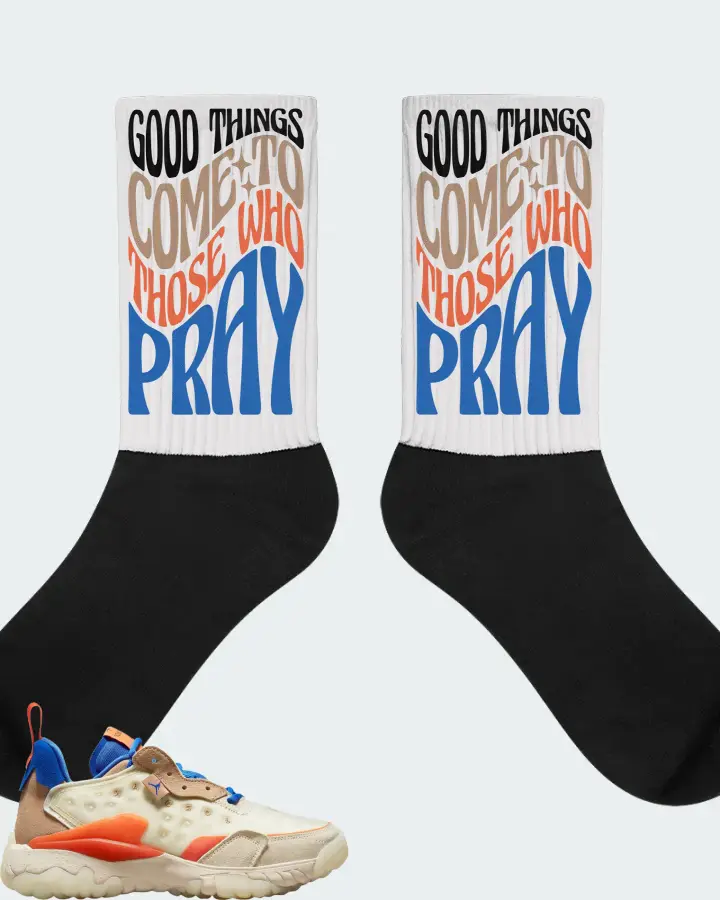 Jordan Delta 2 Sneaker Matching White Socks - Good Things Come To Those Who Pray