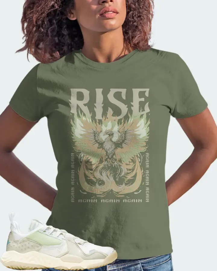 Jordan Delta  Sneaker Matching Olive T-Shirt (RISE) - View 3