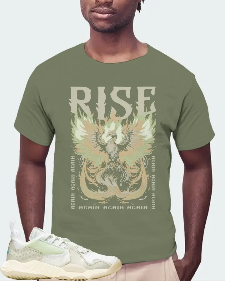 Jordan Delta  Sneaker Matching Olive T-Shirt (RISE) - View 4