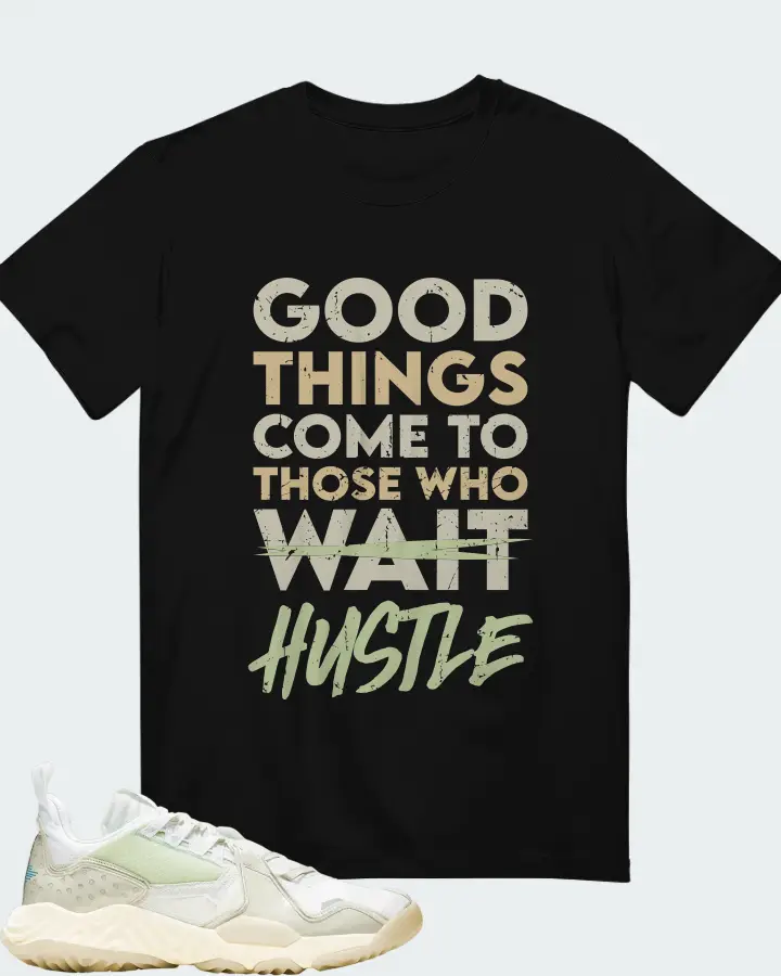 Jordan Delta Sneaker Matching Black T-Shirt (Good Things Come) - View 1