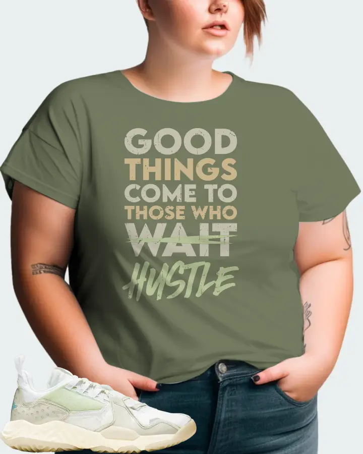 Jordan Delta Sneaker Matching Olive T-Shirt (Good Things Come) - View 11