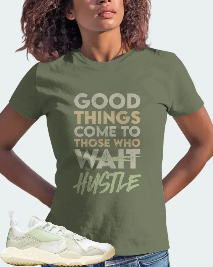 Jordan Delta Sneaker Matching Olive T-Shirt (Good Things Come) - View 3