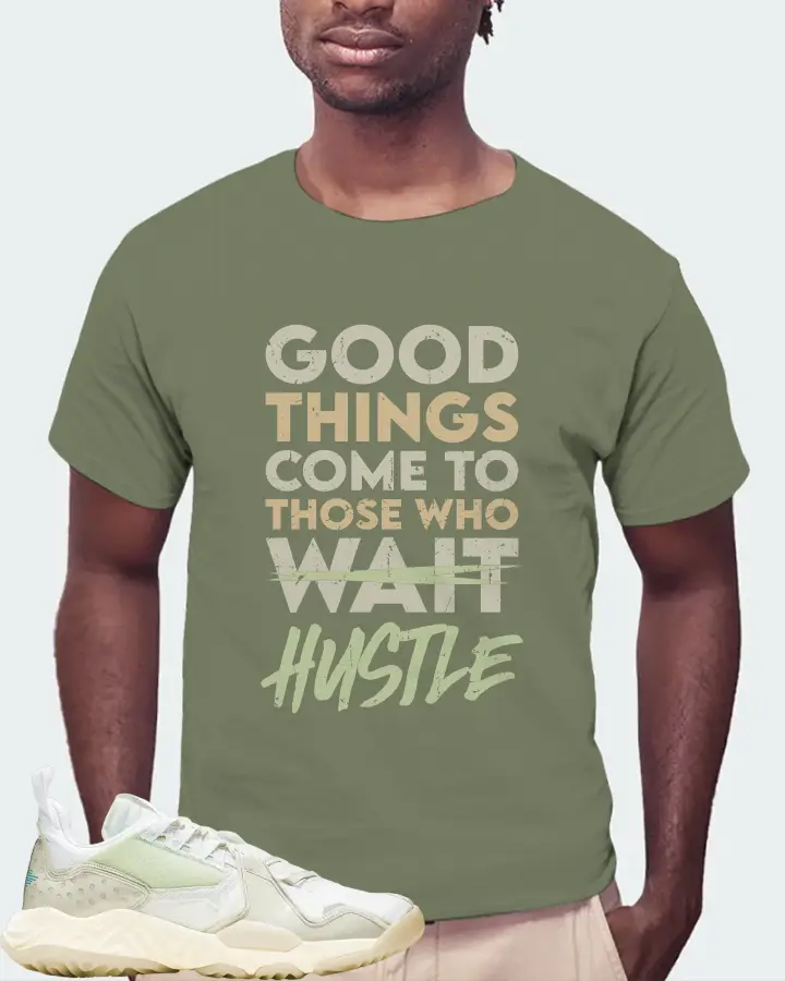 Jordan Delta Sneaker Matching Olive T-Shirt (Good Things Come) - View 4
