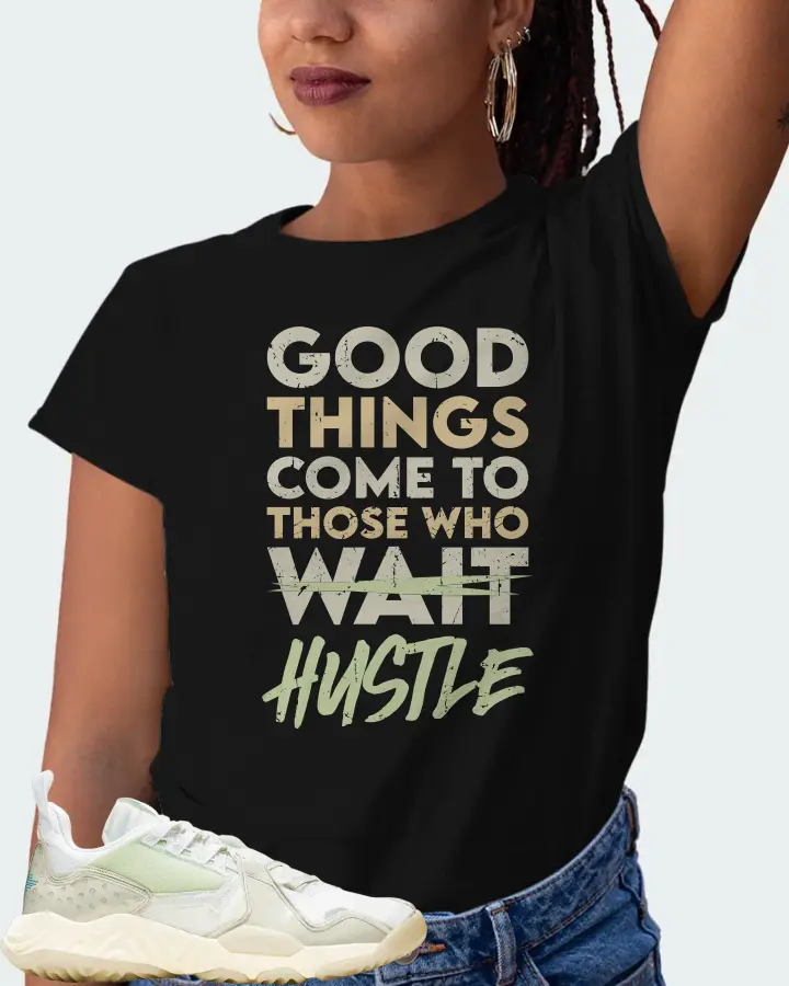 Jordan Delta Sneaker Matching Black T-Shirt (Good Things Come) - View 5