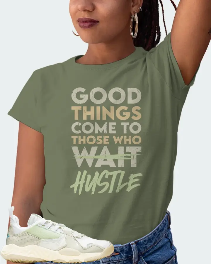 Jordan Delta Sneaker Matching Olive T-Shirt (Good Things Come) - View 5