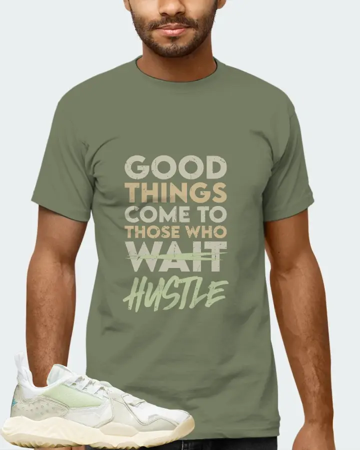 Jordan Delta Sneaker Matching Olive T-Shirt (Good Things Come) - View 6