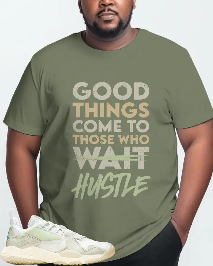 Jordan Delta Sneaker Matching Olive T-Shirt (Good Things Come) - View 10