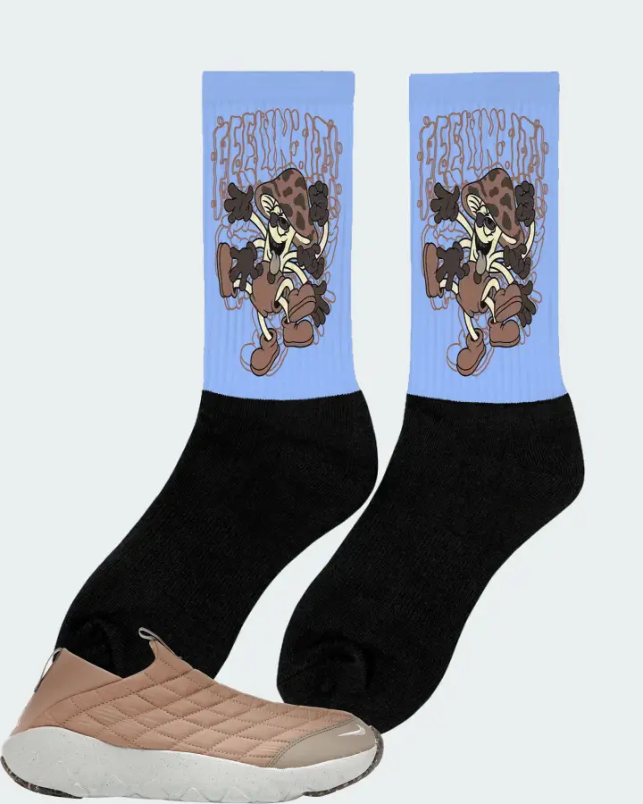 Nike ACG Moc 3.5 Sneaker Matching Carolina Blue Socks (Feeling It) - View 3