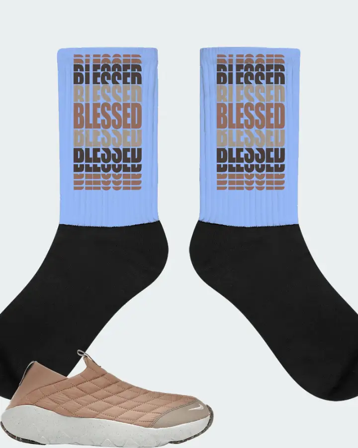 Nike ACG Moc 3.5 Sneaker Matching Carolina Blue Socks - BLESSED Many Times
