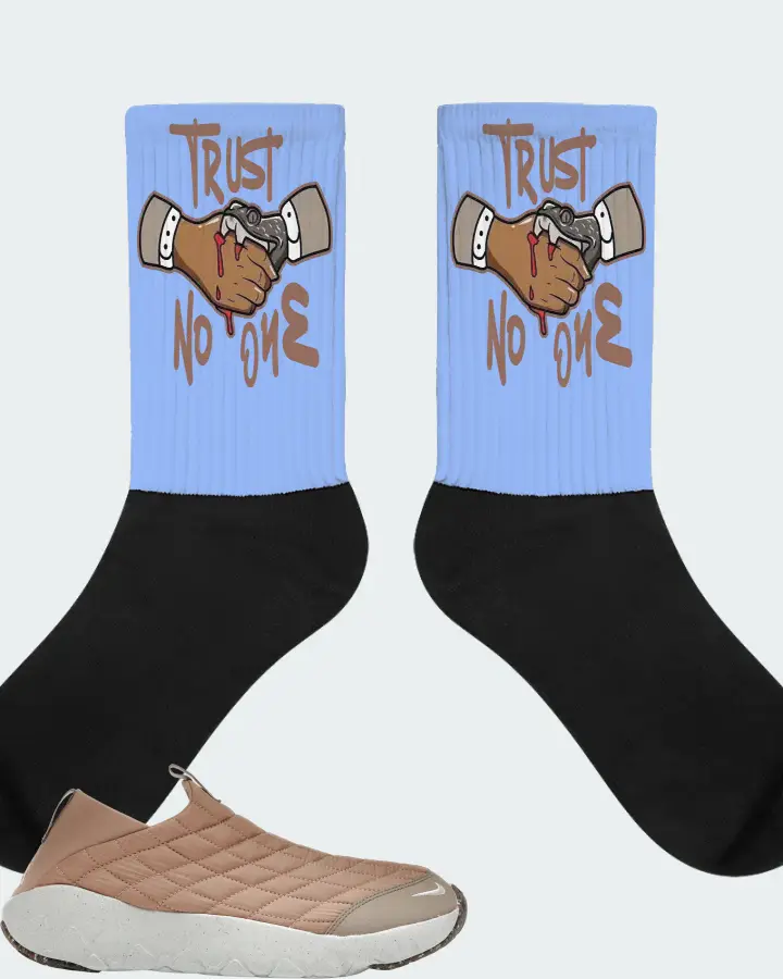 Nike ACG Moc 3.5 Sneaker Matching Carolina Blue Socks - Trust No One