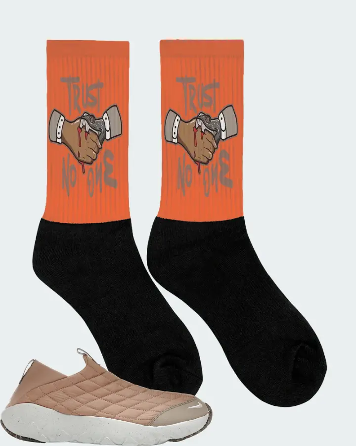 Nike ACG Moc 3.5 Sneaker Matching Orange Socks (Trust No One) - View 2