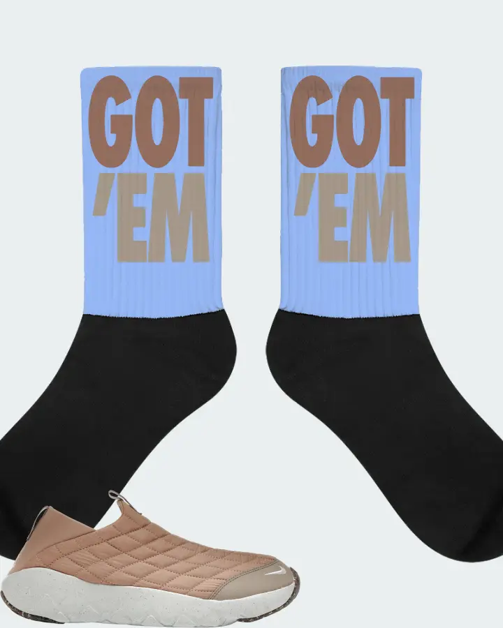 Nike ACG Moc 3.5 Sneaker Matching Carolina Blue Socks - Got Em