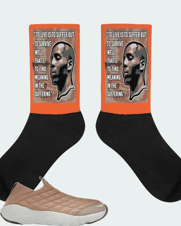 Nike ACG Moc 3.5 Sneaker Matching Orange Socks - DMX Suffer Quote