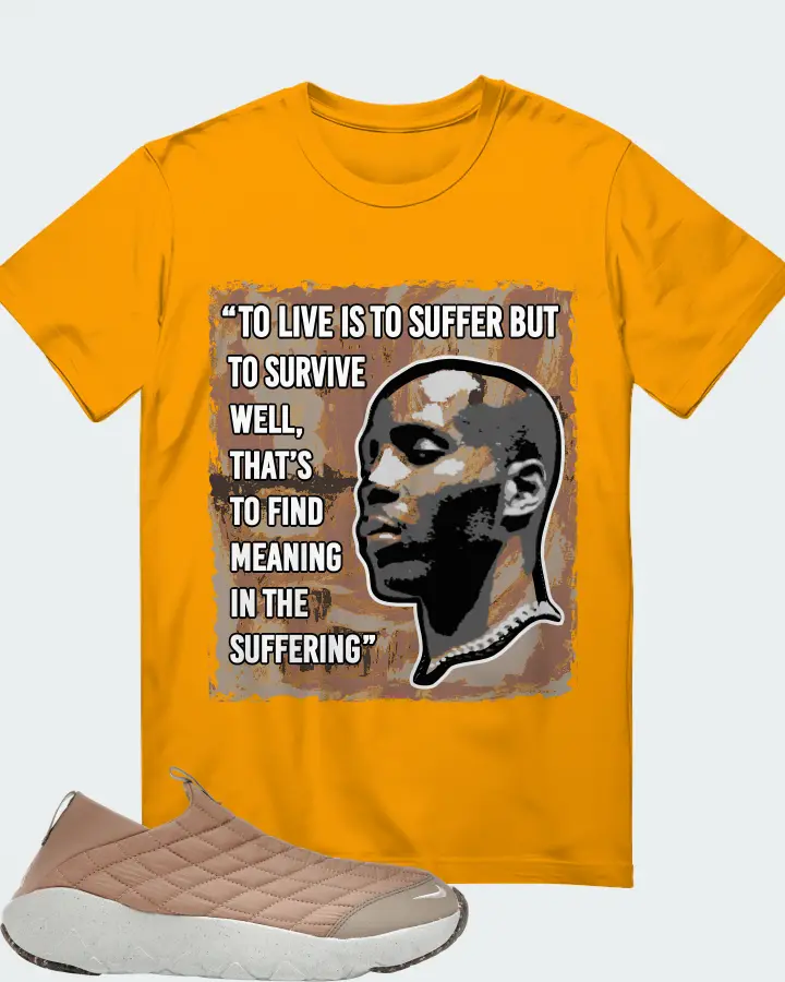 Nike ACG Moc 3.5 Sneaker Matching Gold T-Shirt - DMX Suffer Quote