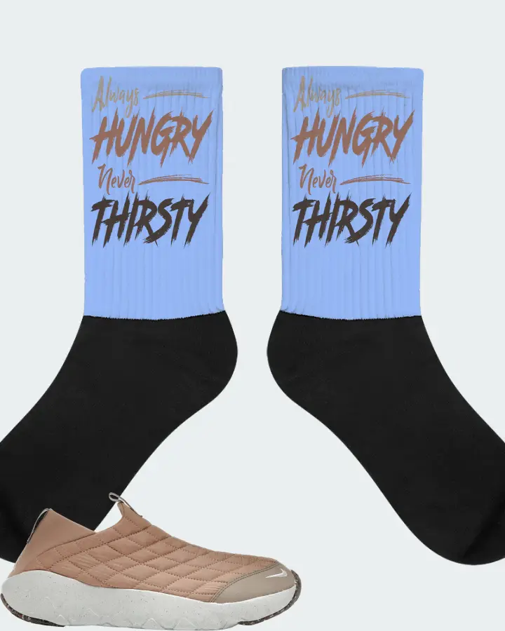 Nike ACG Moc 3.5 Sneaker Matching Carolina Blue Socks - Always HUNGRY Never THIRSTY