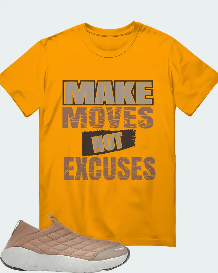 Nike ACG Moc 3.5 Sneaker Matching Gold T-Shirt - Make Moves Not Excuses