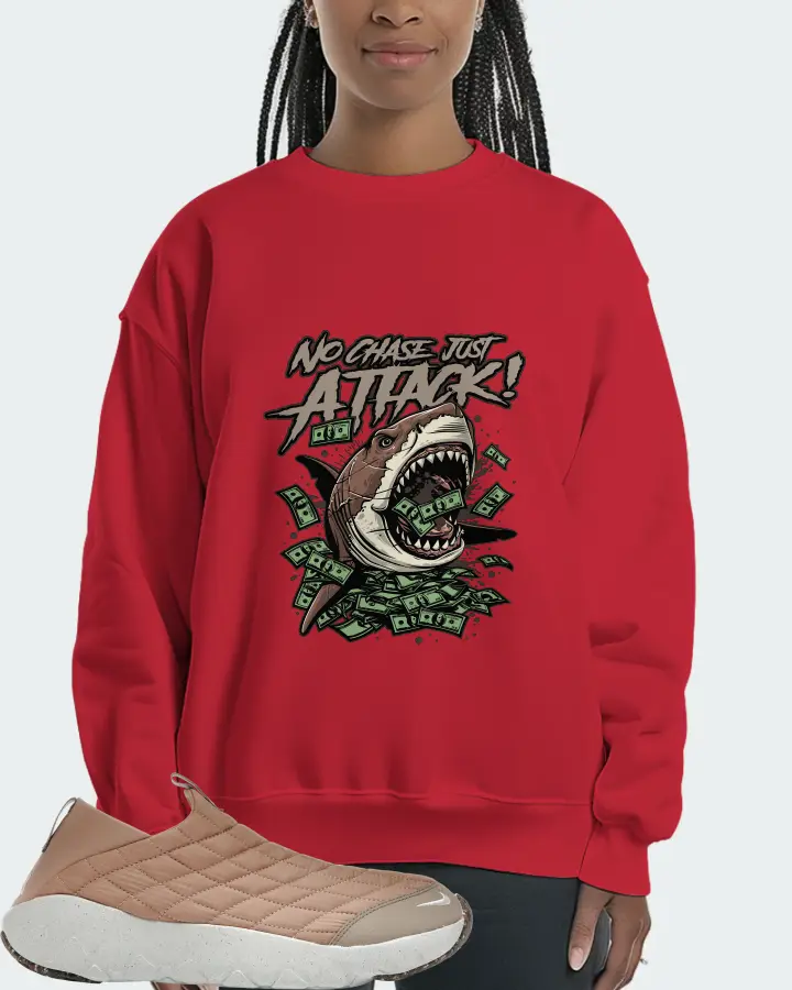Nike ACG Moc 3.5 Sneaker Matching Red Sweatshirt (No Chase, Just Attack) - View 3