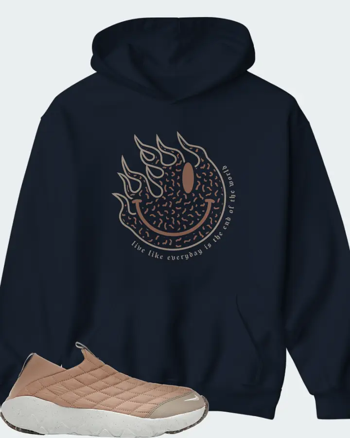 Nike ACG Moc 3.5 Sneaker Matching Navy Hoodie (Keep Smiling) - View 1
