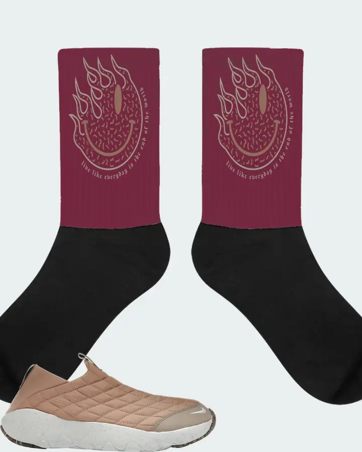 Socks in Maroon