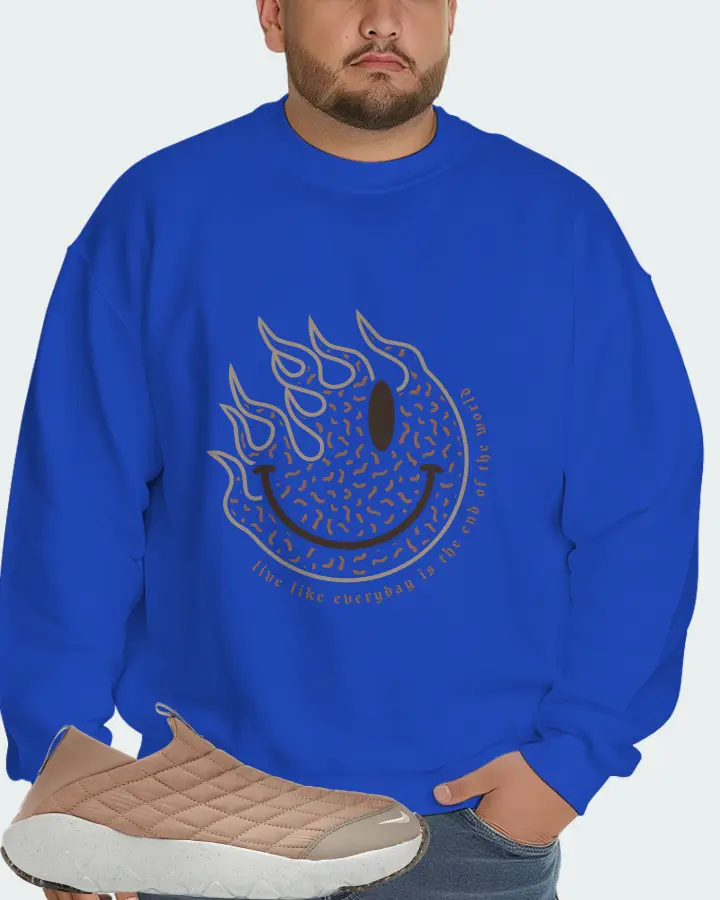 Nike ACG Moc 3.5 Sneaker Matching Royal Blue Sweatshirt (Keep Smiling) - View 6