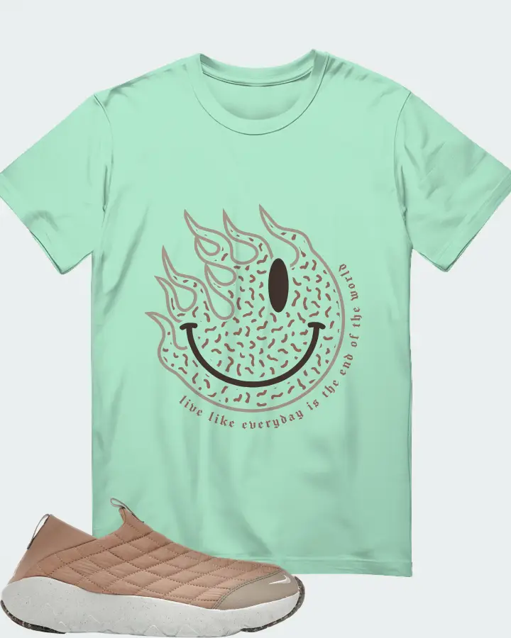 Nike ACG Moc 3.5 Sneaker Matching Mint T-Shirt (Keep Smiling) - View 1