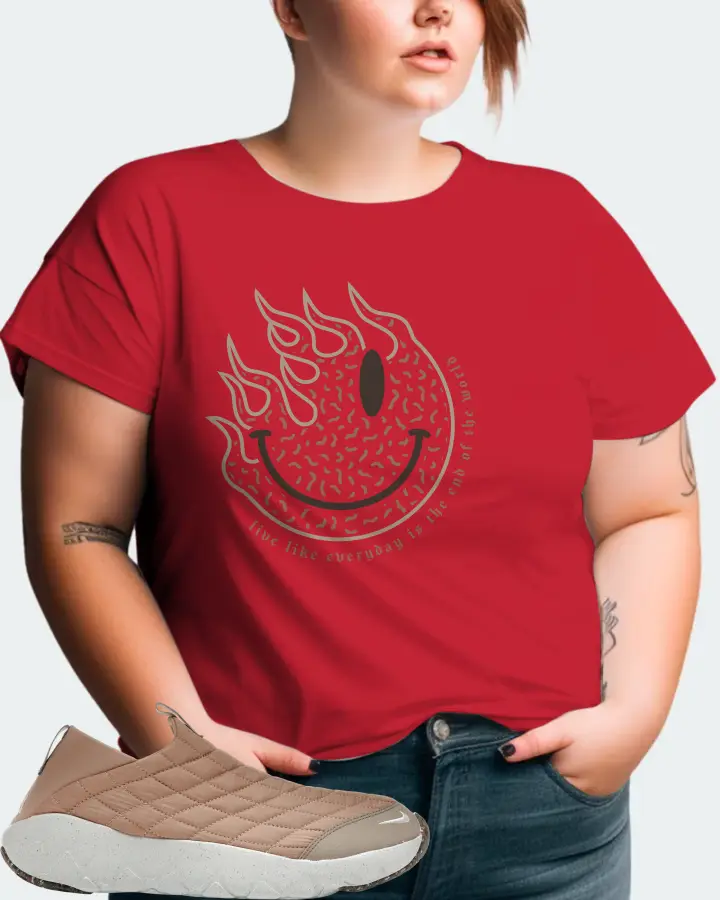 Nike ACG Moc 3.5 Sneaker Matching Red T-Shirt (Keep Smiling) - View 11