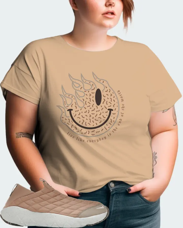 Nike ACG Moc 3.5 Sneaker Matching Tan T-Shirt (Keep Smiling) - View 11