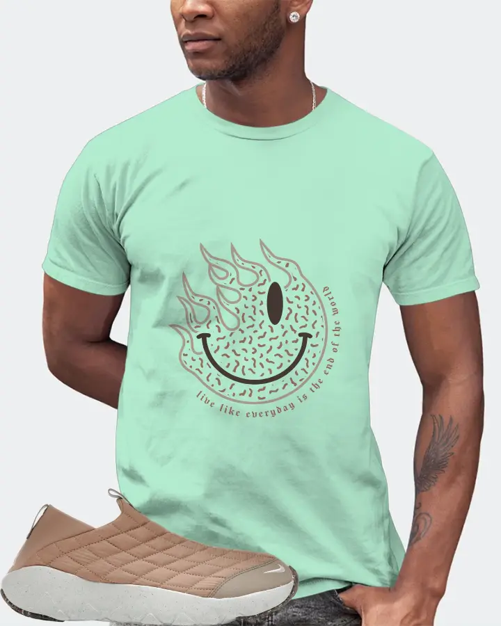 Nike ACG Moc 3.5 Sneaker Matching Mint T-Shirt (Keep Smiling) - View 2