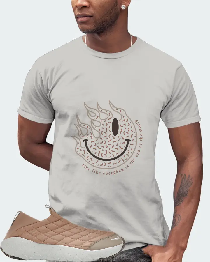 Nike ACG Moc 3.5 Sneaker Matching Grey T-Shirt (Keep Smiling) - View 2