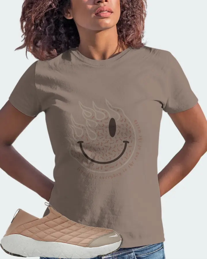 Nike ACG Moc 3.5 Sneaker Matching Pebble T-Shirt (Keep Smiling) - View 3