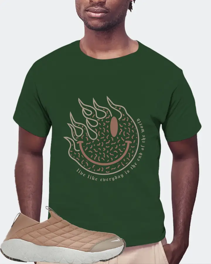 Nike ACG Moc 3.5 Sneaker Matching Forest T-Shirt (Keep Smiling) - View 4